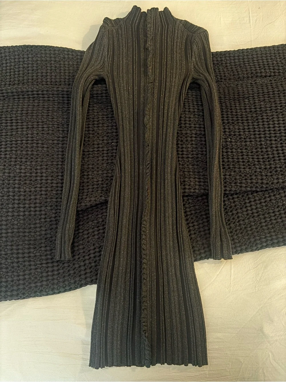 L'Academie Jura Mini Knit Dress in Gunmetal - Picture 5 of 8